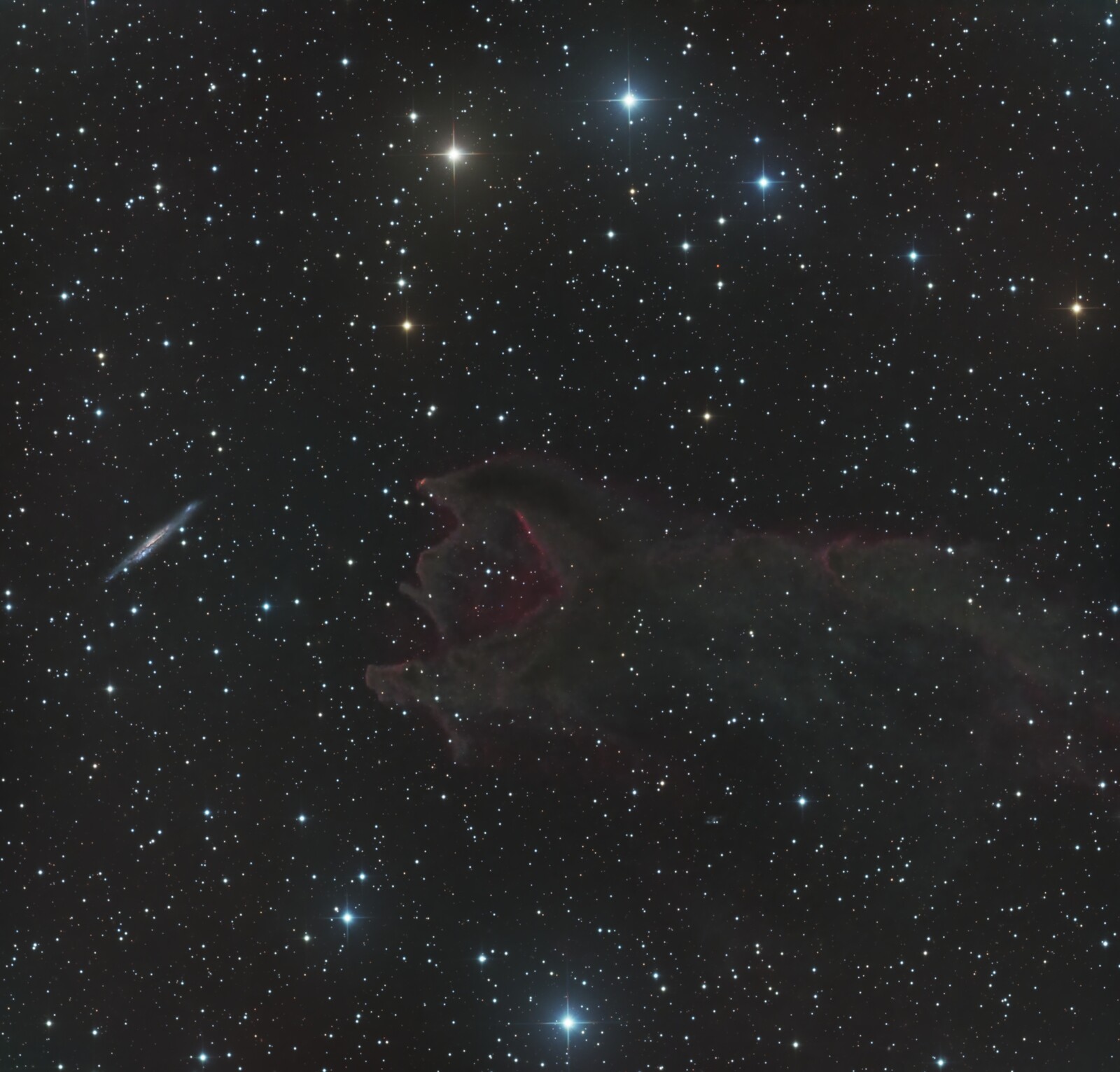 CG4 Cometary Globule Eating A Galaxy Experienced Deep Sky Imaging