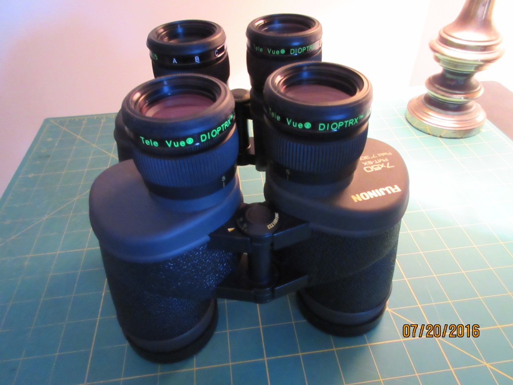 TeleVue Dioptrx works well on Fujinon Polaris binoculars