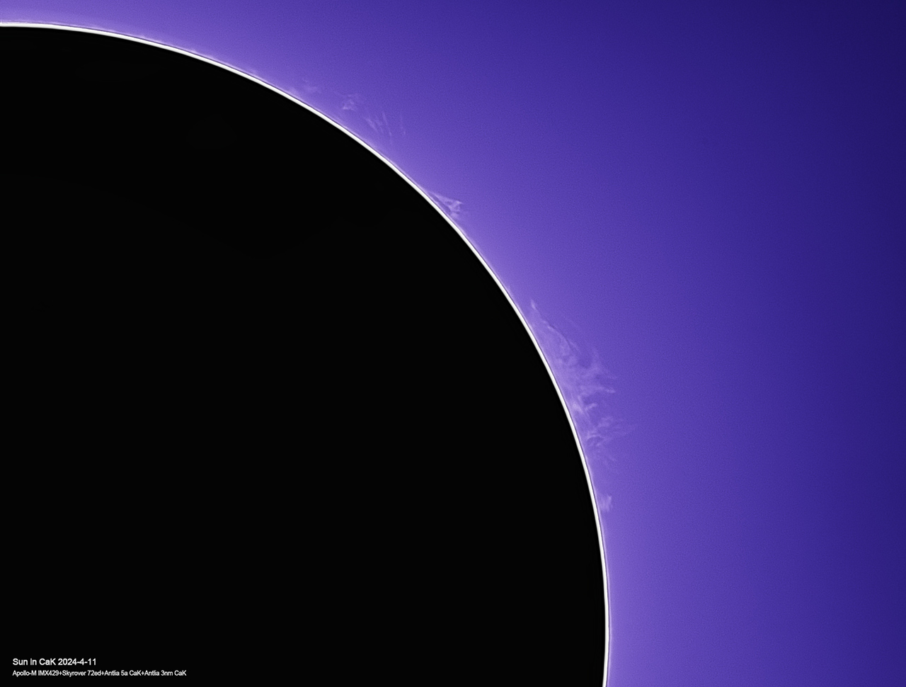 Sun CaK 4 11 24 Solar Observing And Imaging Cloudy Nights