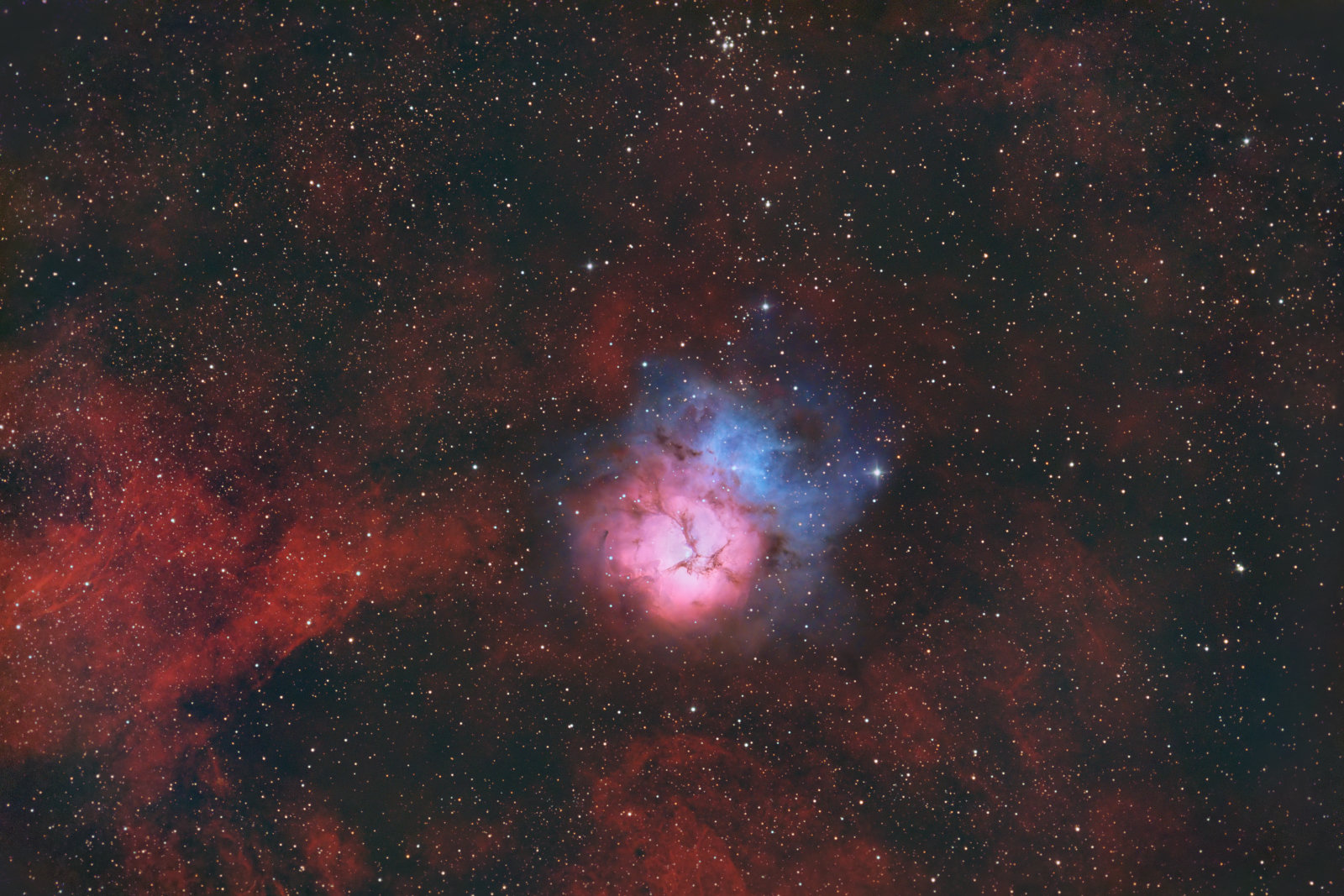 When Not To Use A Dual Narrowband Filter Trifid Nebula Beginning