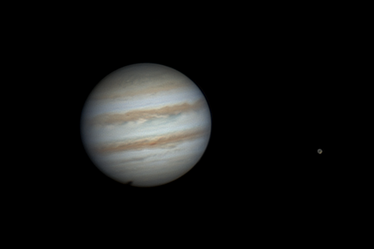 Jupiter and Ganymede, 21 Jan 2024 Solar system Photo Gallery