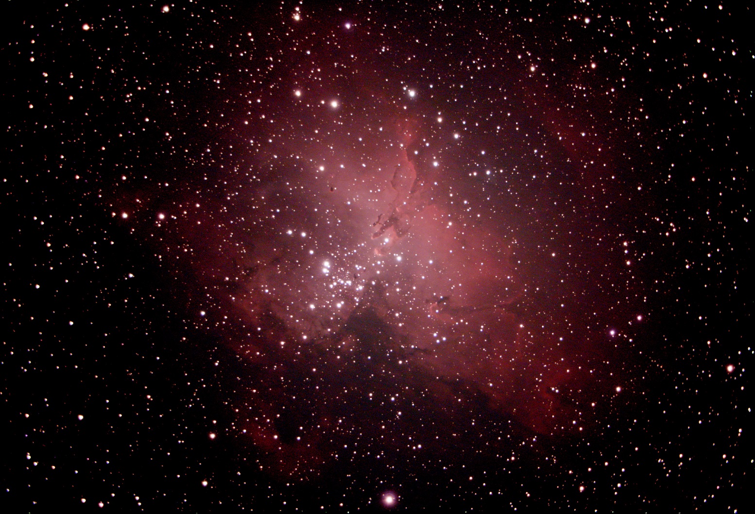 M17 Omega Nebula Stack 92frames 736s Eaa In My Backyard Photo