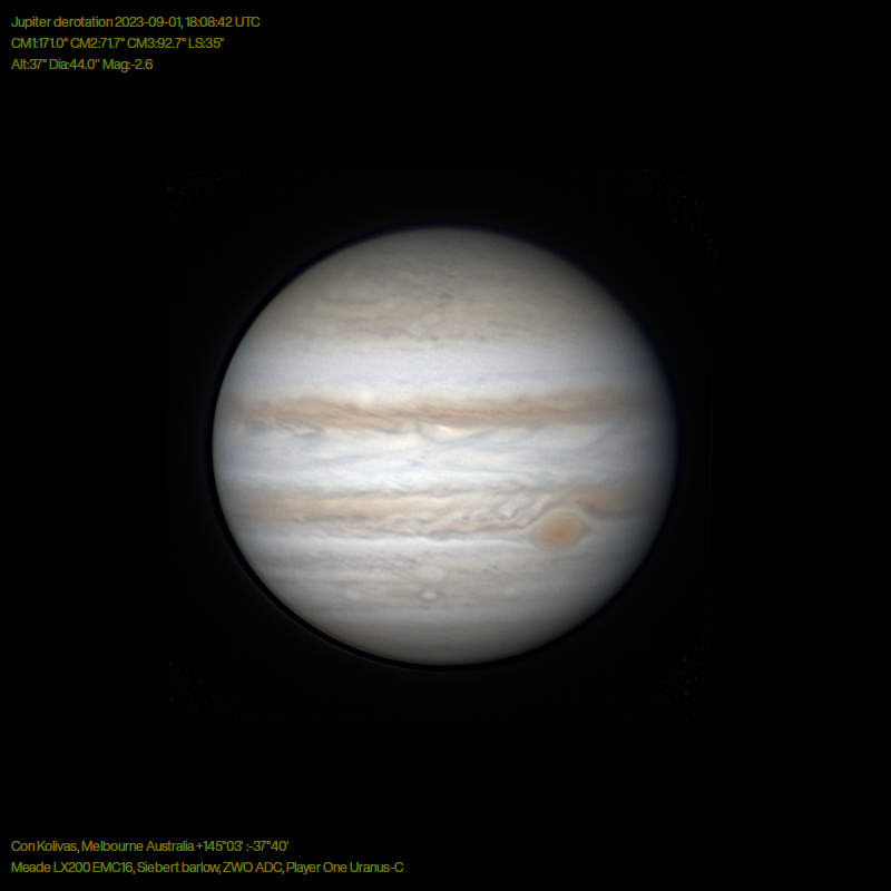 Jupiter & Saturn 2023-09-01 UTC - Major & Minor Planetary Imaging ...