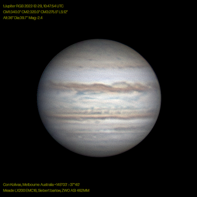 Jupiter 2022-12-29 - Major & Minor Planetary Imaging - Cloudy Nights