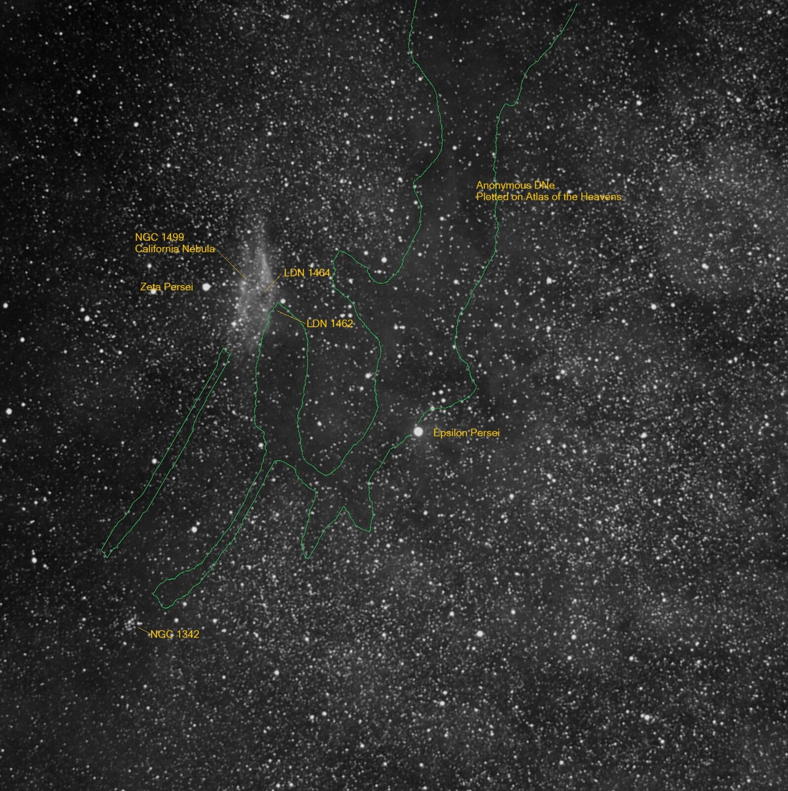 Chart from Atlas Of The Northern Milky Way (Rotated) - Charts ...