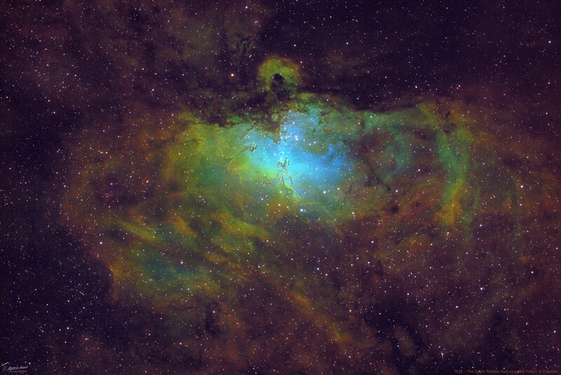 M16 - The Eagle Nebula in SHO - Rods Nebulas - Photo Gallery - Cloudy ...