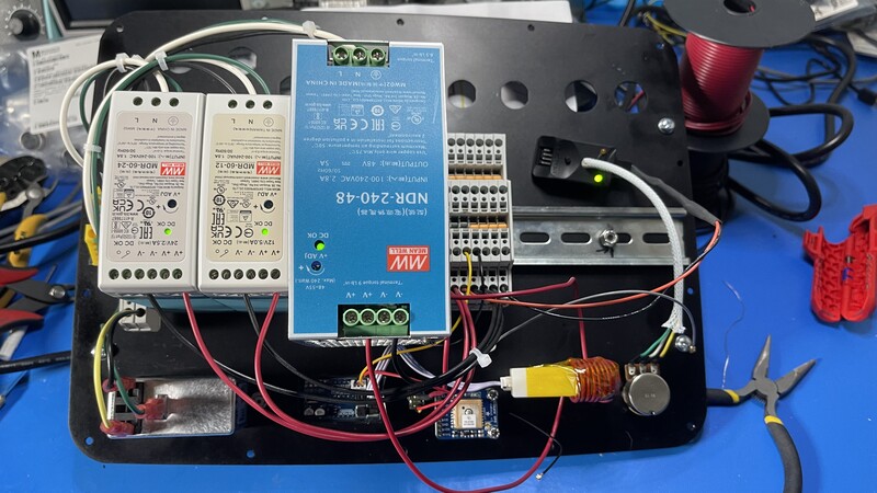 DC power wiring complete, powered up - Servo Electronics Package ...