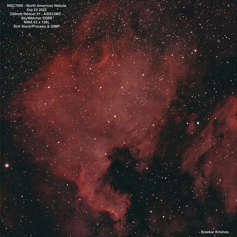 Ngc 7000 North American Nebula Result Redcat 51 Photo Gallery Cloudy Nights