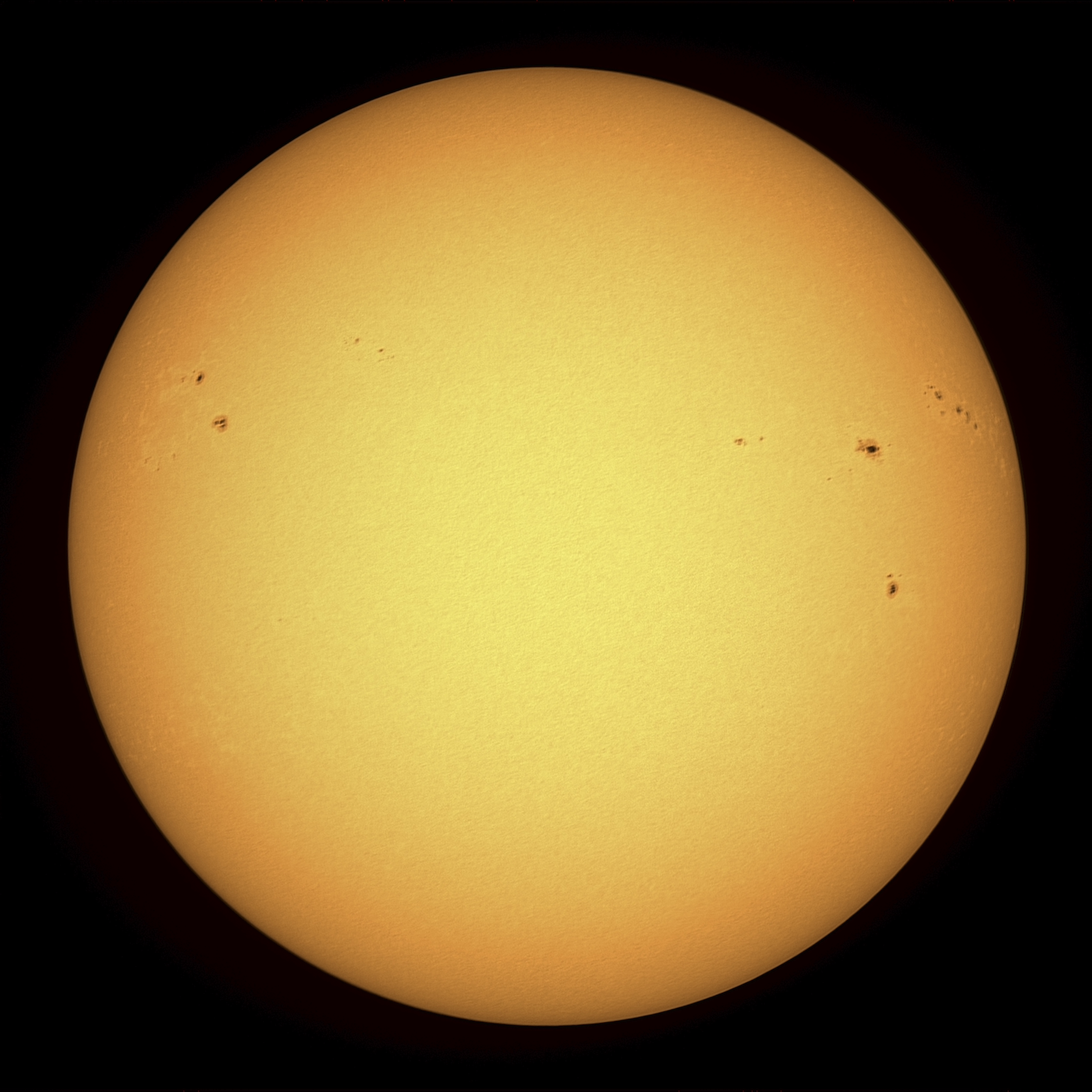 Sun Full Disk In White Light 11 May 2023 Solar Observing And Imaging Cloudy Nights 3152