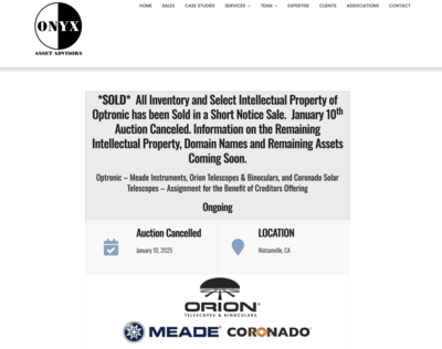 Meade Orion Short Sale