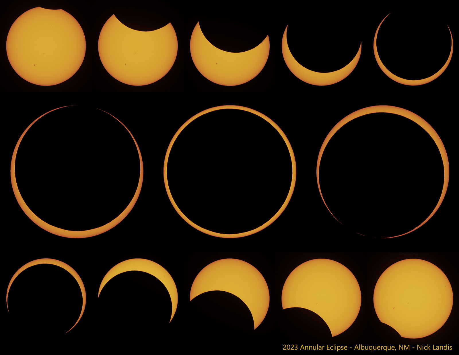 October 2023 Anular Eclipse - Collage - 2023 Annular Eclipse - Photo ...