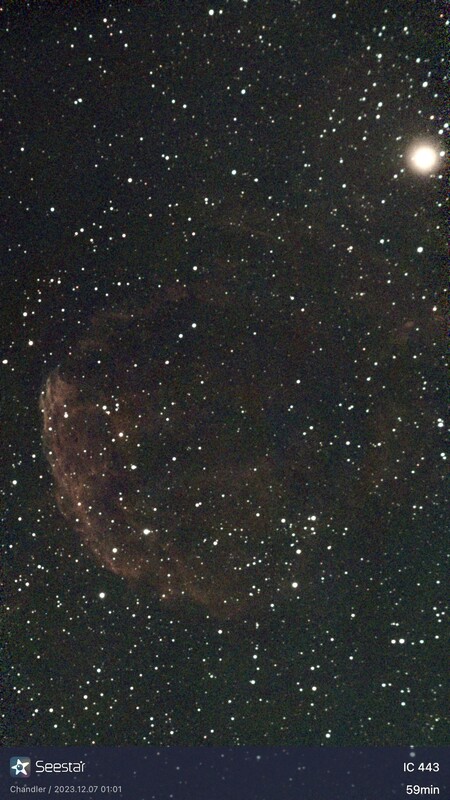 IC 443 - Straight Out Of The Seestar S50. - Photo Gallery - Cloudy 