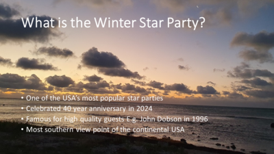 40th Winter Star Party February 5th - 11th, 2024 - Page 4 - Astronomy ...