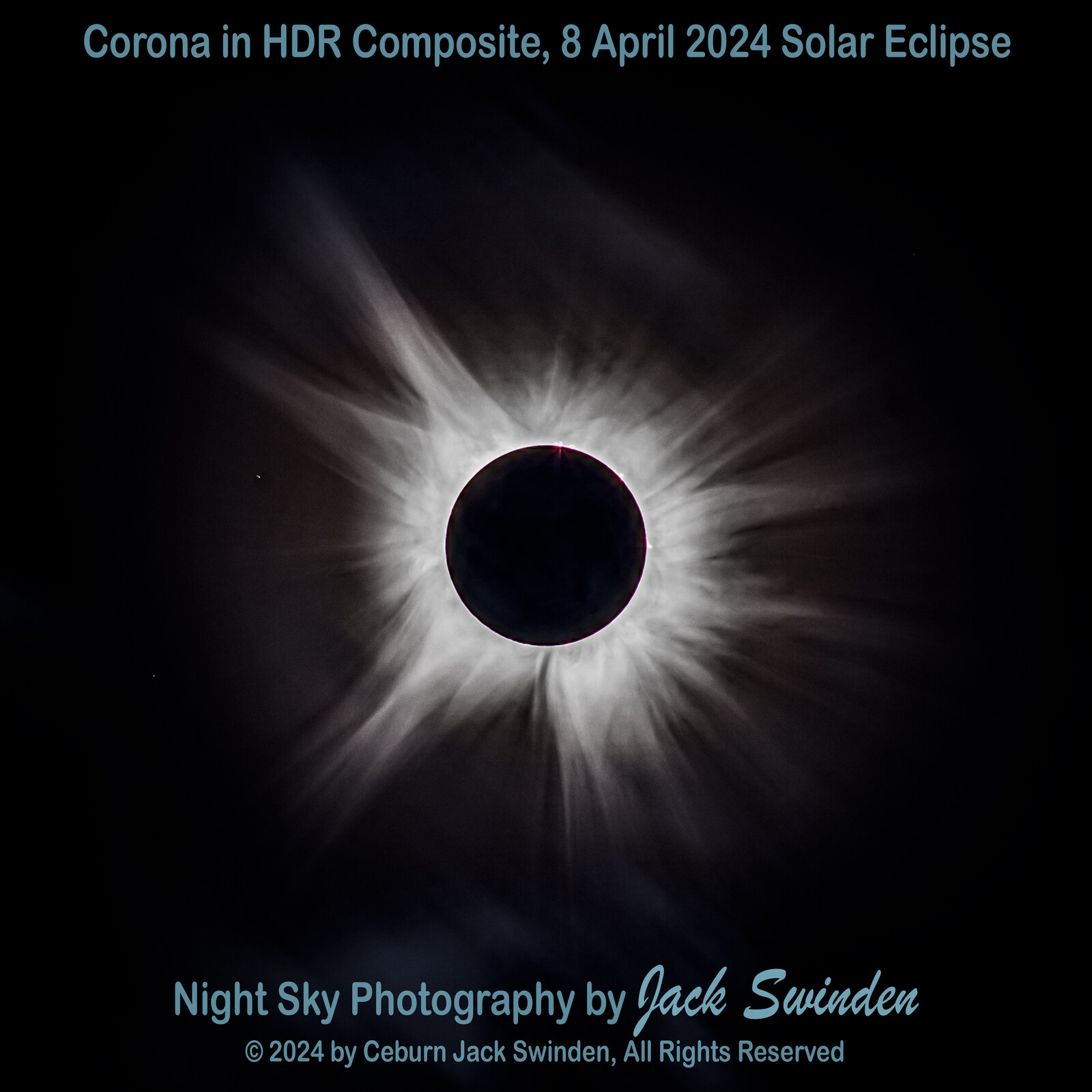 Corona from 2024 Great North American Total Eclipse - Solar Eclipse ...