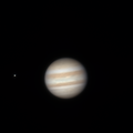 Jupiter, Io, and Ganymede with background enhancement animated Bkg ...