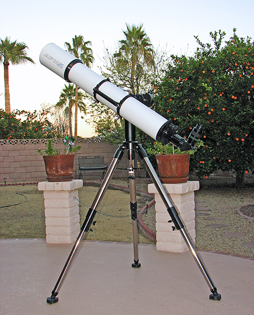 The new APM 152 mm f 7.9 ED APO on a winter evening awaiting