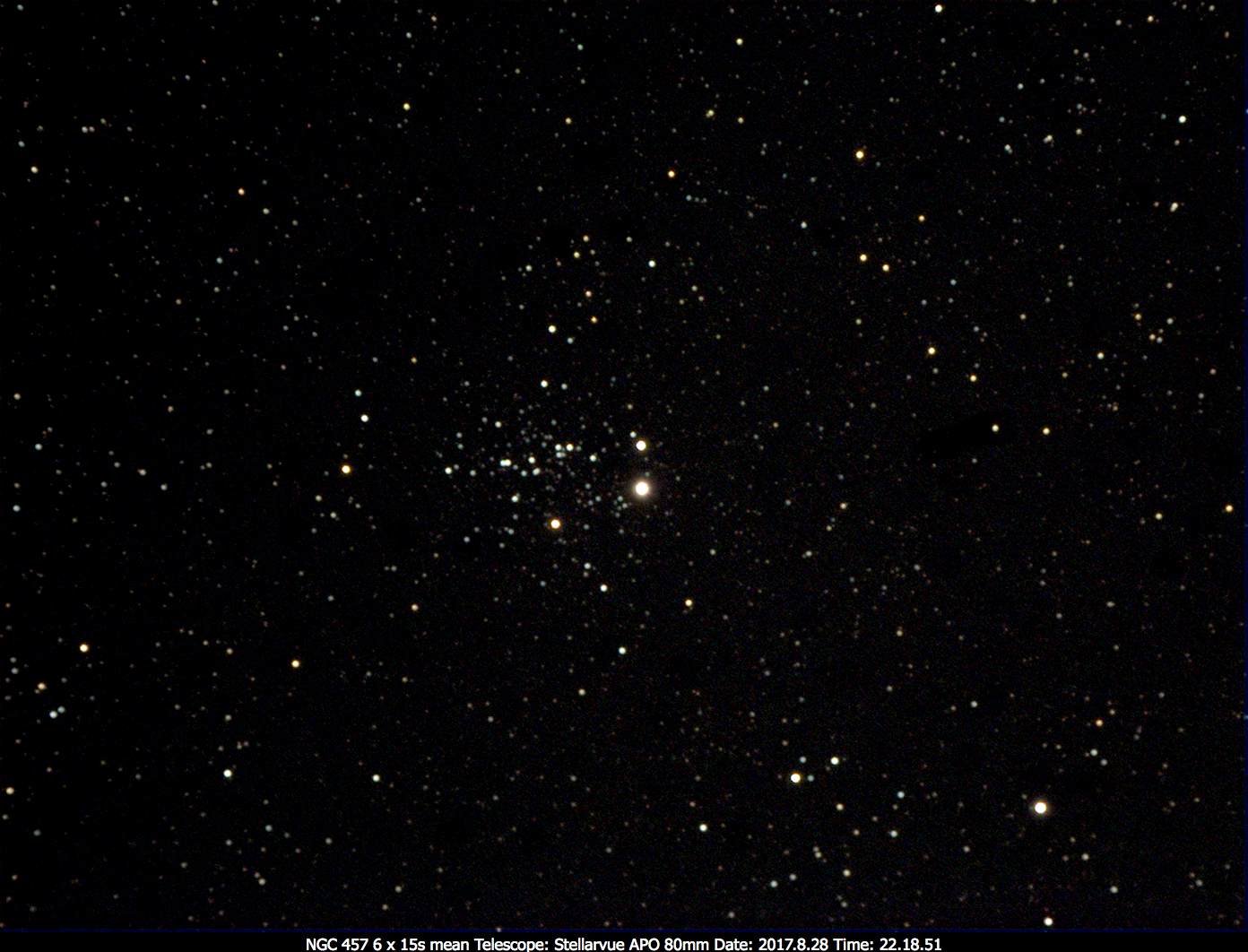 NGC 457 - Stellarvue 80mm APO Triplet (f/6) - Photo Gallery - Cloudy Nights