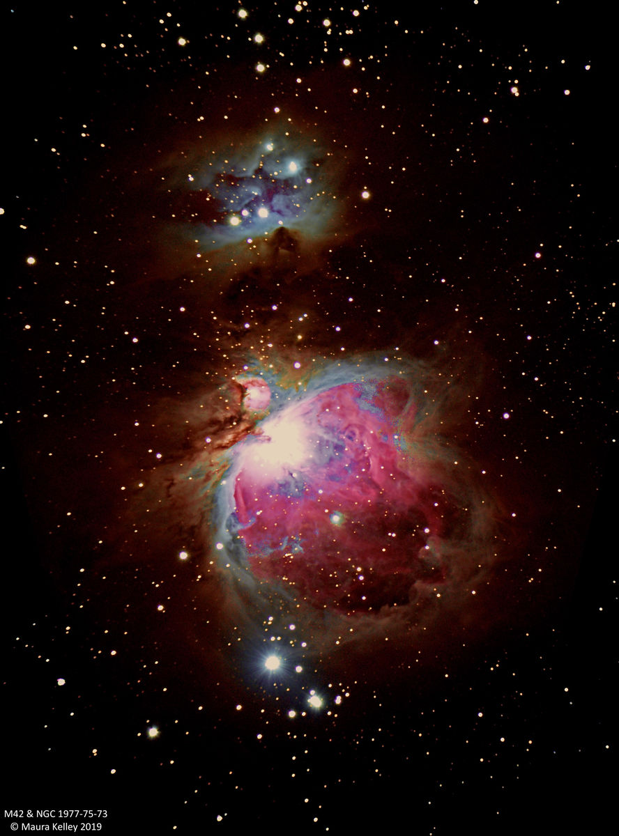 M42 & NGC 1977-75-73 the Orion Nebula & the Running Man Nebula - Deep ...