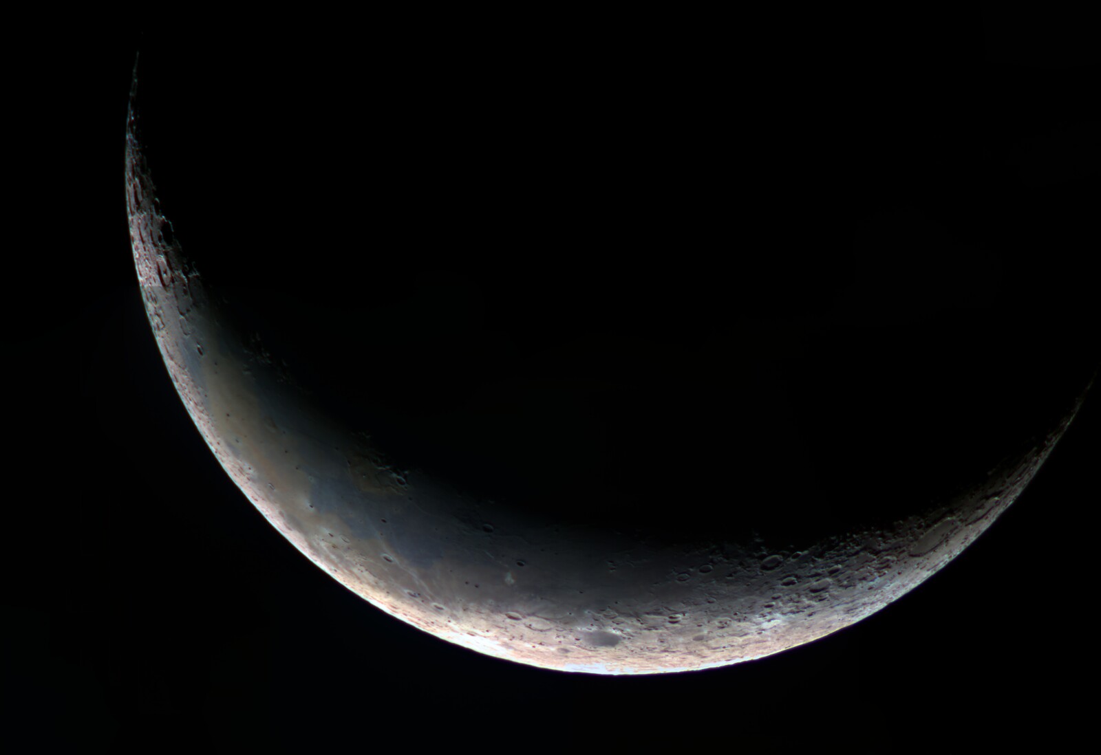 Crescent Moon in color - 18th March - Lunar Observing and Imaging 