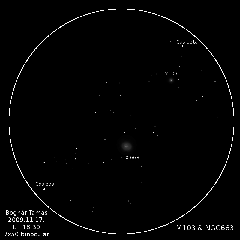 M103 & NGC663 - Sketches - Photo Gallery - Cloudy Nights