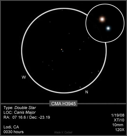 CMA H3945 - Double Star - Sketching - Cloudy Nights