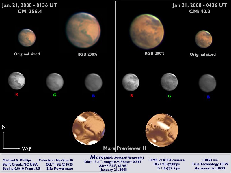 Shrinking Mars in avg to above avg seeing - Major & Minor Planetary ...