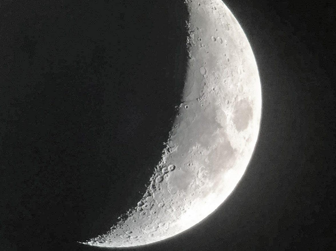 The 5.9 Day Old Waxing Crescent Moon Lunar Observing and Imaging