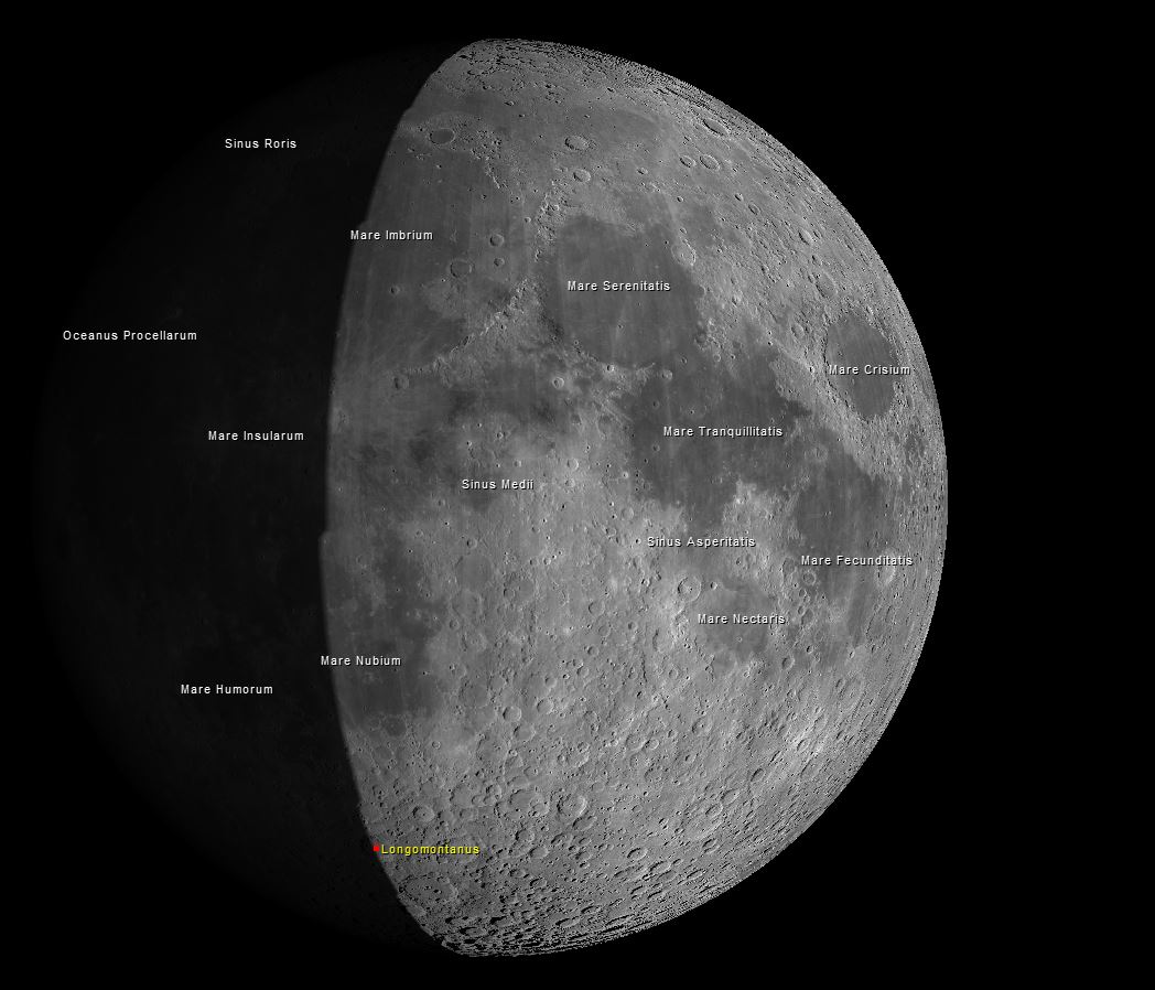 The Longomontanus Lunar Crater Light Ray, 1-12-22 - Lunar Observing and ...