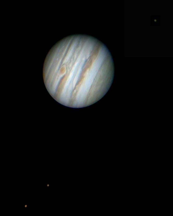 Jupiter, 3 Moons and a Big storm - Major & Minor Planetary Imaging ...