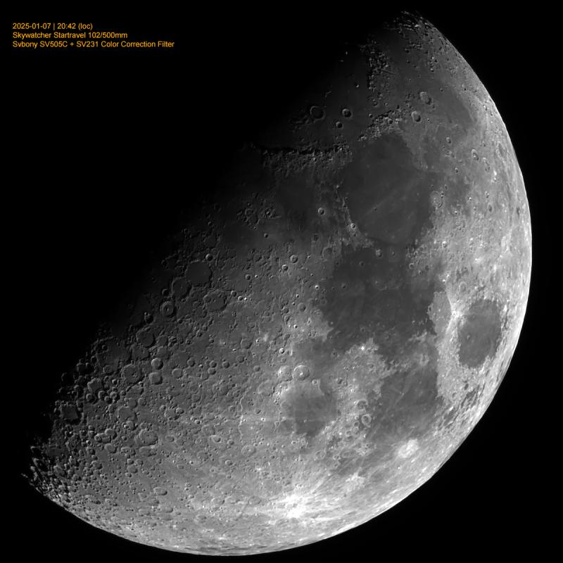 Crescent Moon 20250107 Lunar Observing and Imaging Cloudy Nights