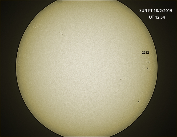 Sun In Whitelight 1822015 Solar Observing And Imaging Cloudy Nights 5019