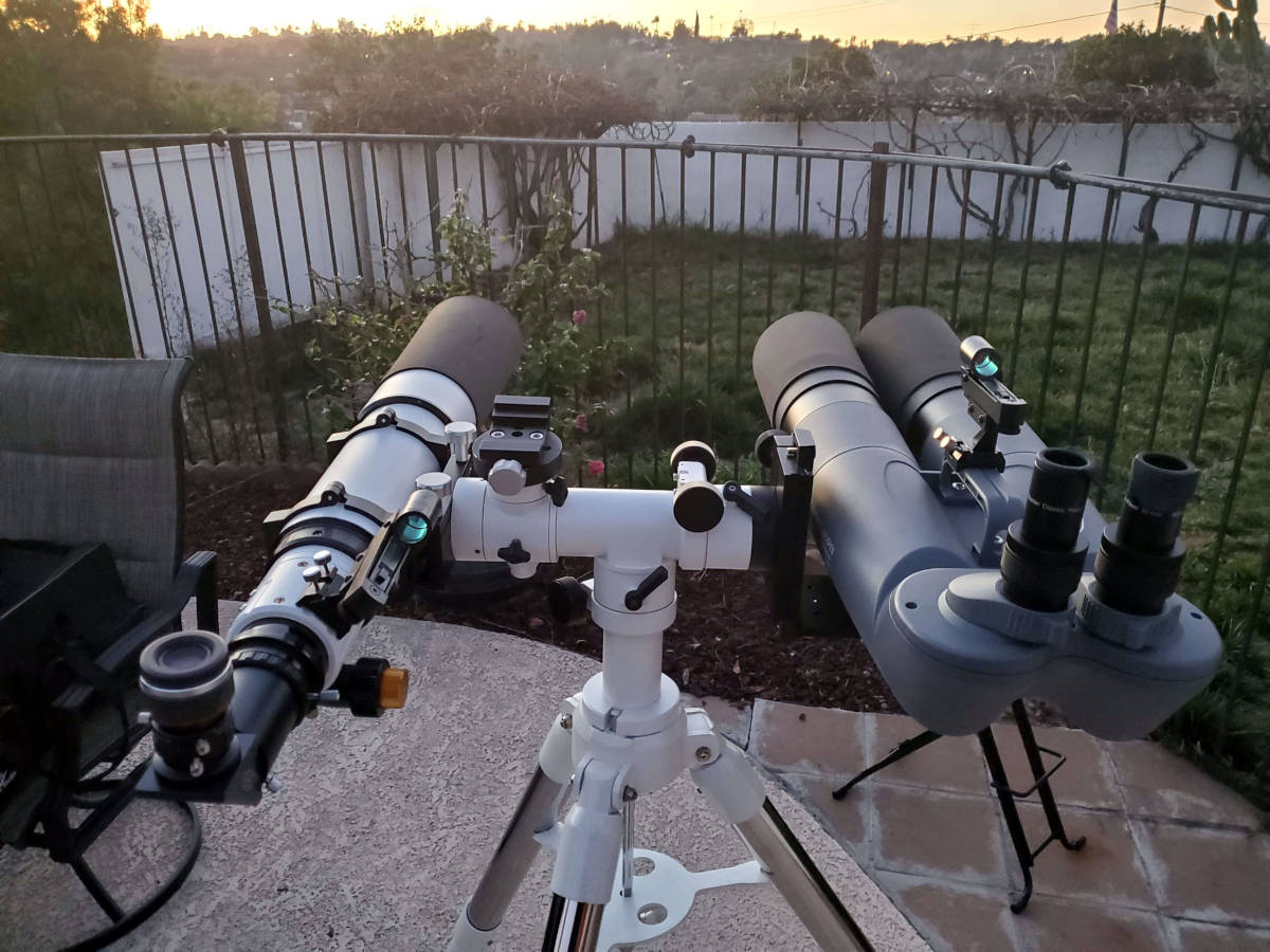 Splitting doubles with APM 100 90 binocular telescope Double