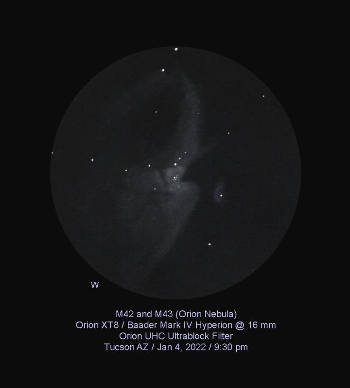 Orion Nebula, with and without filter - Sketching - Cloudy Nights