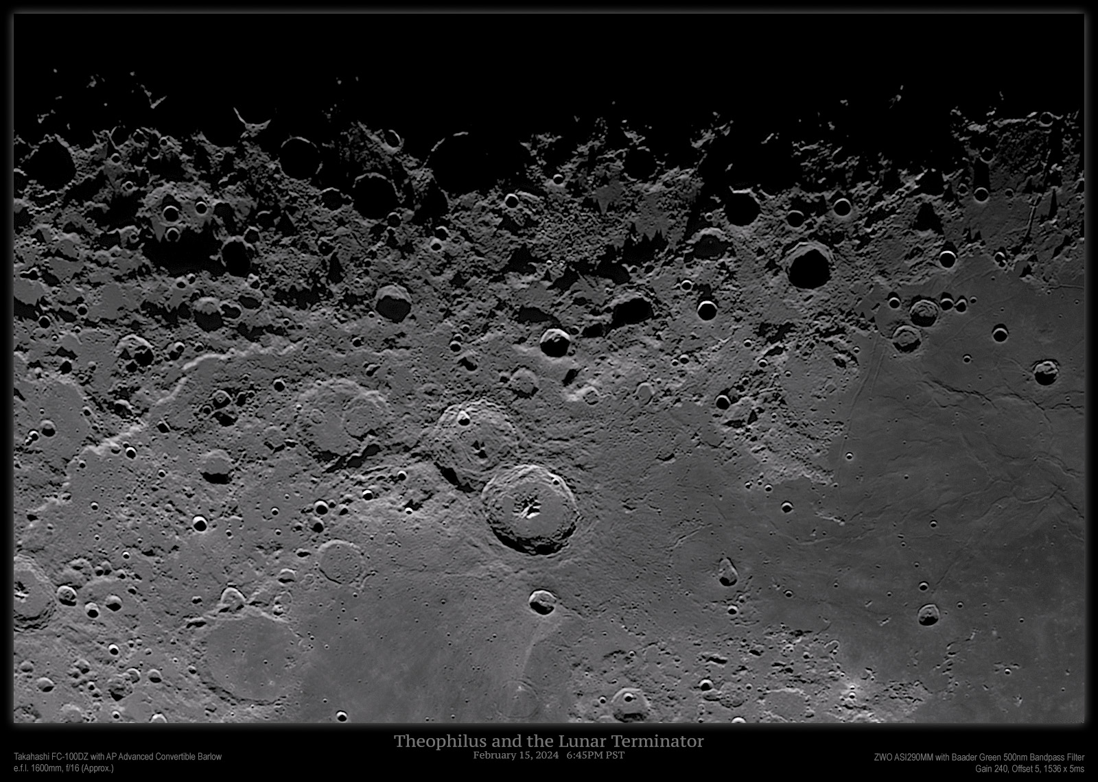 The Lunar Terminator with a Takahashi FC-100DZ (Pictures) - Lunar 