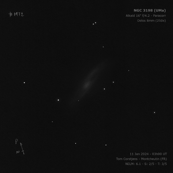 Ngc 3198 - Spiral Gx in Ursa Major - Sketching - Cloudy Nights