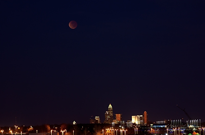 Lunar Eclipse over Charlotte, NC USA Major & Minor Imaging