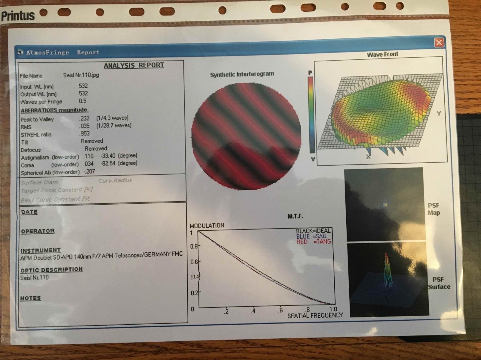 The new APM 140 has arrived Refractors Cloudy Nights