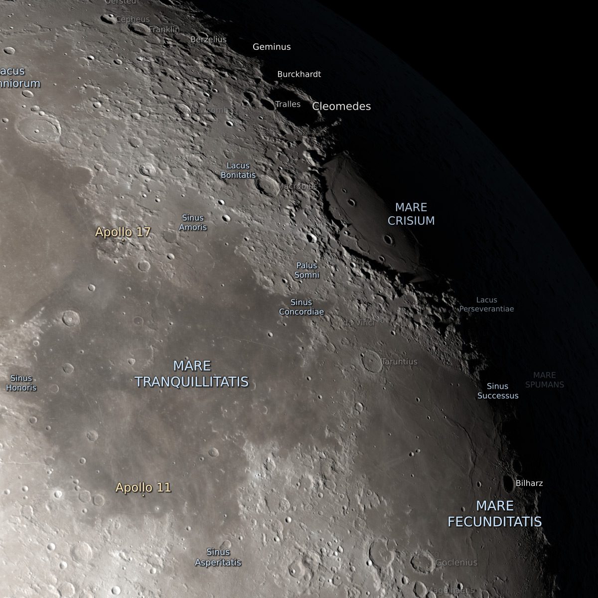 interesting facts about the moon atlas