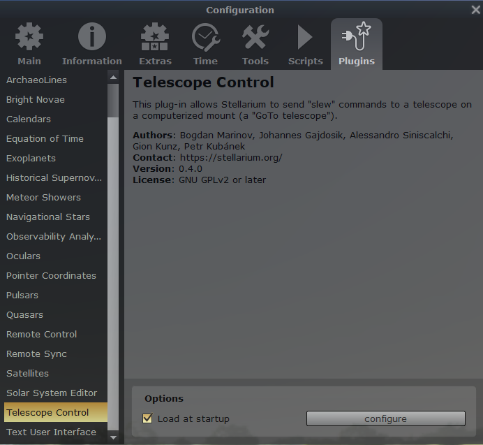 Stellarium telescope hot sale control