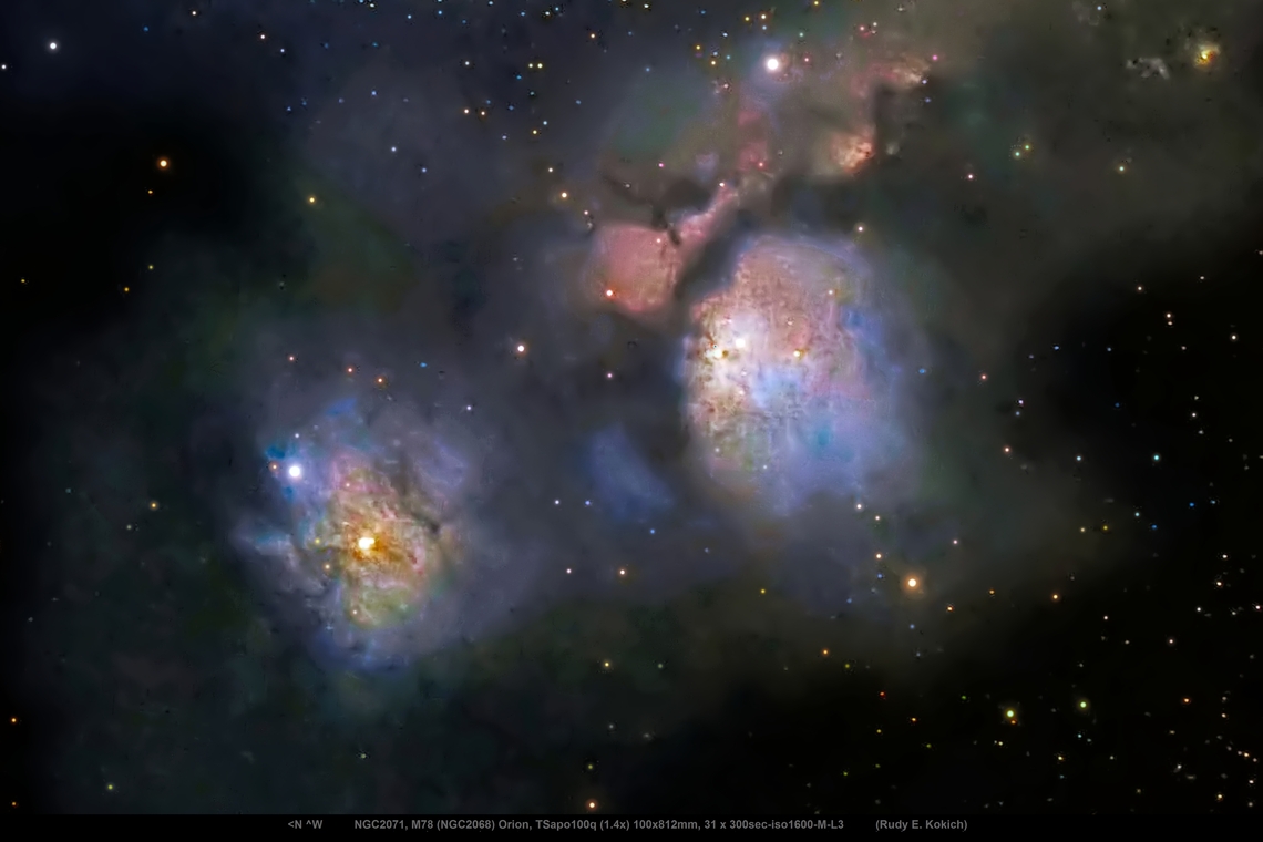 Messier 78 (NGC 2068) and NGC 2071 Nebula Complex