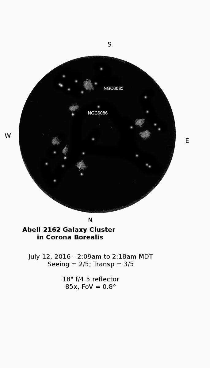 Abell 2162 Galaxy Cluster in Corona Borealis - Sketching - Cloudy Nights