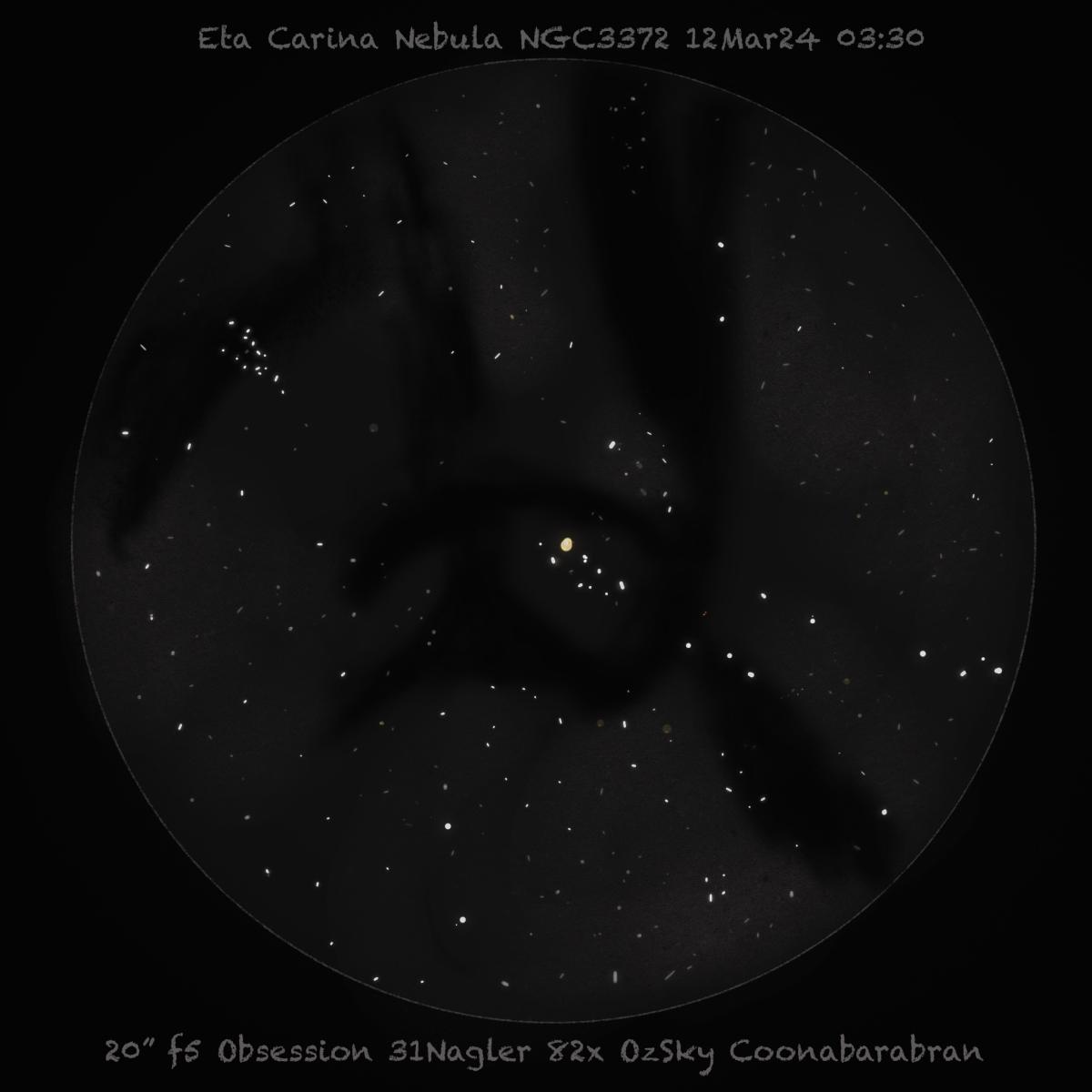 Eta Carina Nebula - Sketching - Cloudy Nights