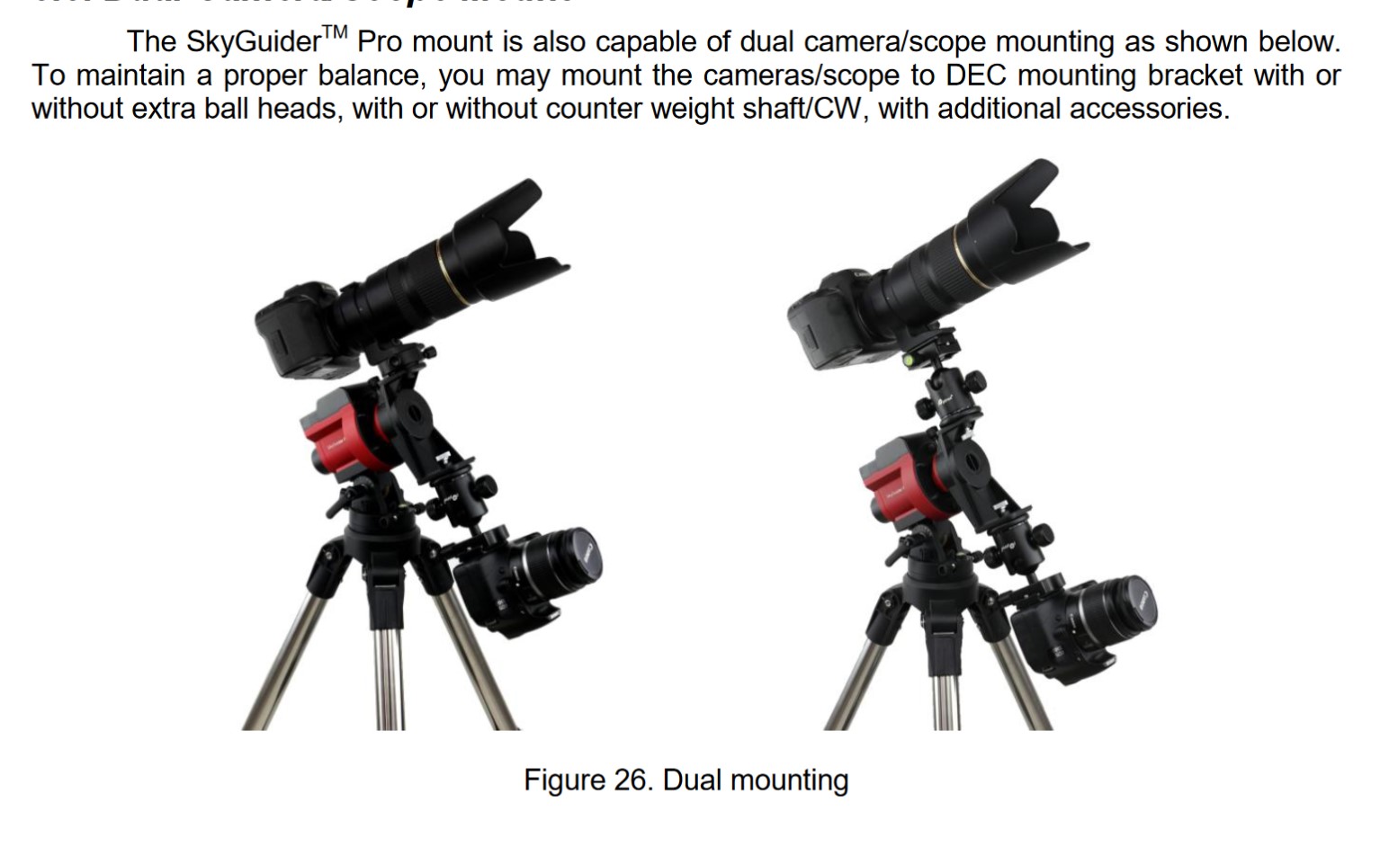 2 Cameras on single iOptron Skyguider Pro for the eclipse? - North ...