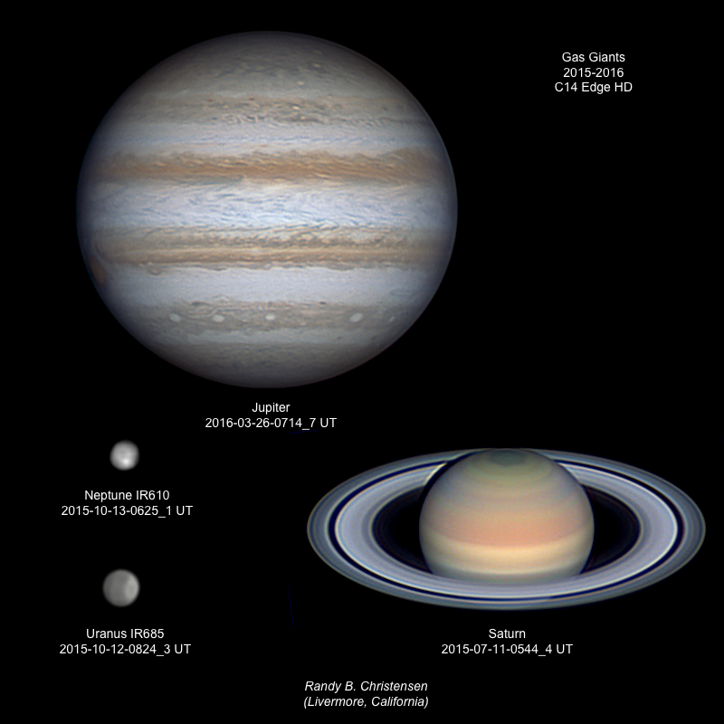 Gas Giant Collage, 2015-2016, C14 - Major & Minor Planetary Imaging ...