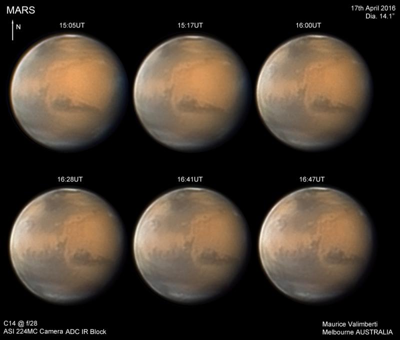 Mars rotation animated GIF 17th April 1457-1700UT - Major & Minor ...