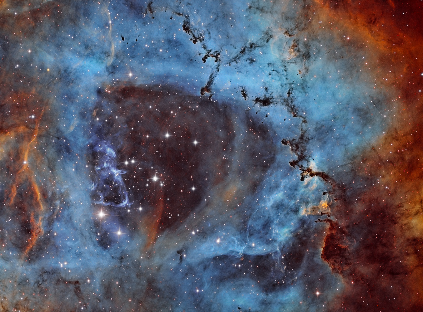 The core of the Rosette Nebula (NGC 2244) in SHO palette with TS ONTC ...