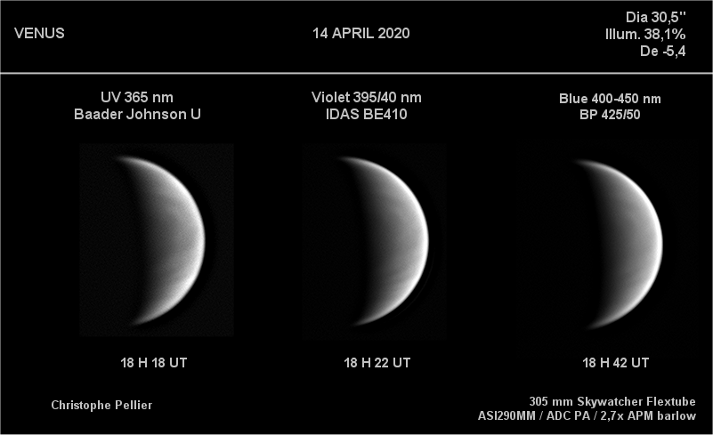 Venus imaging: various tests of UV, violet, blue filters - Page 2