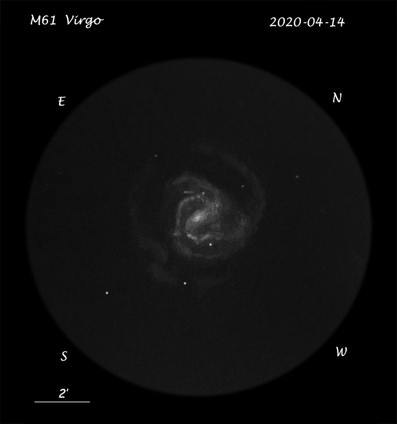 Messier 61, a splendid spiral galaxy - Sketching - Cloudy Nights