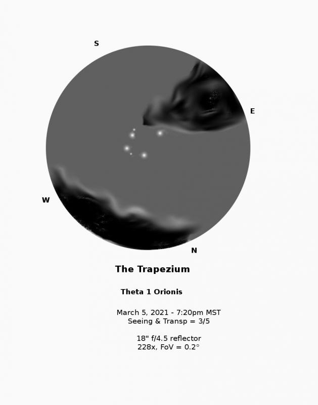 The Trapezium (Theta 1 Orionis) - Sketching - Cloudy Nights