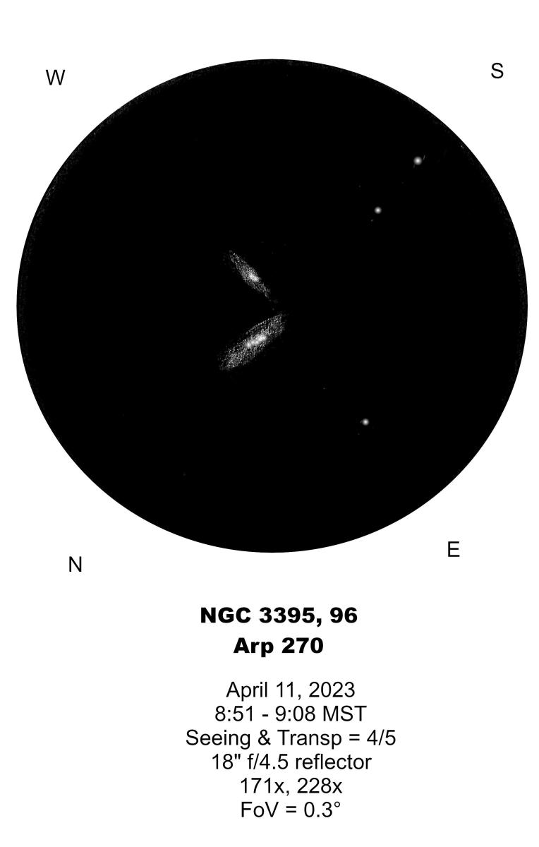 NGC 3395 & 3396, aka Arp 270, in Leo Minor - Sketching - Cloudy Nights